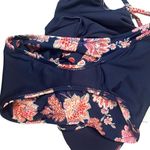 Old Navy NWT V Neck Ruffle Trim One Piece Swimsuit Vintage Flower Womens Medium Photo 5