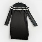 ASOS  Womens Ruffle Shoulder Sweater‎ Dress Black White Size 2 Acrylic Blend Photo 1