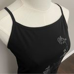 Vintage Y2K Byer Too Dress Maxi Floral Square High Neck Spaghetti Straps Black Size M Photo 5