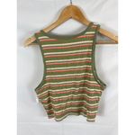Abound NWT  Stripe Rib Knit Crop Tank In Green Melissa Stripe size xl Photo 4