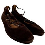 L'Amour des Pieds Benham Ballerina Flats Strappy Suede Leather Brown 7.5M Size 7.5 Photo 1