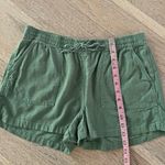 J.Crew Green Linen Blend Drawstring Shorts Size Medium Casual Relaxed Fit Photo 3