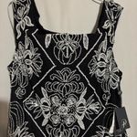 Adrianna Papell Elegant Black and White off-the -shoulder Beaded Dress 18W New Photo 1