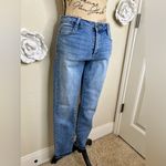 Articles of Society NTM: Raw Edge Hem Factory Faded Med Blue Skinny Jeans Sz 28 Photo 5