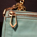 Botkier Linea Tiffany Blue Gold Hardware Crossbody Bag Chunky Chain Turquoise Photo 4