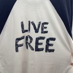 Crazy Train  Plus 2X Flag Live Free Baseball Tee Raglan Aztec Crew Neck T-Shirt Photo 2