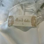 Altar'd State Altar’d State Savannah one shoulder feather trim white mini dress, size small Photo 1