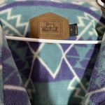 Woolrich VTG Ski Jacket Windbreaker 80s Cinch Waist Pocket Aztec Fleece White S Photo 2