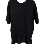 Flax  Size L Linen Top Shirt Short Sleeves Black Minimal Capsule Photo 0