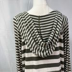 CAbi Playoff Hoodie Womens Small Ivory Green Stripe Style #3995 Fall 2020 Photo 9