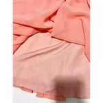 Azazie  Women's Amani Bridesmaid Mini‎ Dress Criss Cross Halter Neck Coral Size 8 Photo 6