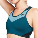 Nike Size M Swoosh Windrunner Medium Support Cross-Back Cutout Bra Blue Black Photo 0