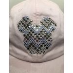 Disney  Womens Pink Mickey Mouse Rhinestones Emblem Adjustable Baseball Hat Cap Photo 2
