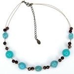 Cookie Lee Blue & Gray Mutli-Strand Necklace Photo 0
