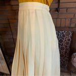 VINTAGE 1980'S YELLOW AND WHITE GINGHAM PRINT PLEATED A Photo 5