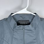 Lafayette 148 Double Zipper Jacket Blazer Women's Size 8 Dark Gray Moto Fitted Photo 3