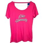 Champion NWT  Powertrain Hot Pink OU Ohio University Back Cut Out Shirt Medium Photo 0