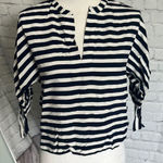 ZARA  Woman - Navy White Striped Blouse - S Photo 0