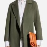 Theory  Sileena Wool Cashmere Open Front Jacket Spruce Green Medium Photo 0