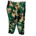 ZARA  Green/Gold Floral Trousers Size M Photo 8