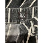 BDG  High Waist Wide Cropped Gray Stripe Jeans Yarn Belt Photo 4