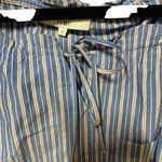 Tibi  Striped Garcon Poplin Off Shoulder Top Blue‎ & Red Size 2 Photo 5