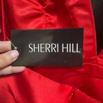Sherri Hill NWT  Satin‎ cocktail Dress  with V-neck bodice Red size 12 $298 Photo 7