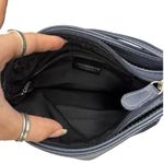 Liz Claiborne Dark Navy Faux Leather Small Shoulder Bag with Gold Hardware by  Photo 3