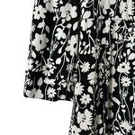 Motherhood Maternity Black White Floral Midi Wrap Dress Size Large Jersey Photo 3