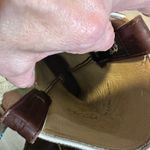 Mexicana Women Brown Leather Western Cowboy Boots White Stitching Pointed Toe 39 Size 8 Photo 3