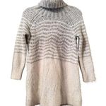 Anthropologie Sleeping on Snow Chunky knit Tunic Wool/Cotton/Alpaca Blend M Petite Photo 0