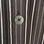 MICHAEL Michael Kors Striped Button Down Shirt Black Size 12 Photo 3