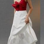 Anthropologie Hutch Bow-Tie Maxi Dress in Red Motif Size 8 NWOT $218 Photo 2