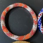 Beaded Assorted Multi Colored Bracelets SIX Blue Photo 6