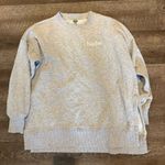 Aerie  Babe Crew Neck Heathered Grey Sweatshirt Photo 0