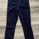 L'Agence  Deep Blue Velvet Trousers Size 25 Women’s Mid rise Cropped Pants Photo 0