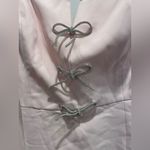 After Six  Strapless Notch-Neck Crepe A-Line Dress With Rhinestone Bows‎ Size 16 Photo 4