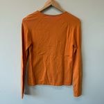 J. McLaughlin  Orange Crew Neck Cotton Blend Knit Sweater Photo 3