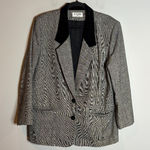 Alfred Dunner Vtg  grey and black velvet collared blazer jacket Photo 0