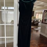 Green Velvet Dress Off The Shoulder Size 14 Photo 1