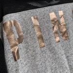 PINK - Victoria's Secret  Black Gray Fishnet Mesh Long Sleeve Top Sweater Hoodie XS Photo 6