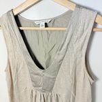 Banana Republic  Tank Top Womens Small Beige Linen Silk Babydoll Y2K Classic Photo 4