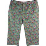 Liz Claiborne  10P Michaela Flower Capri Jeans Photo 1