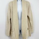 Vintage Style Cream Sweater Cardigan Size Large Boho Fall Cozy Soft Baggy Photo 0