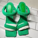Good American Terry Slip-On High Heeled Sandals - Green TRENDY Y2K Photo 2