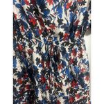 Milly  White Blue Red Floral Hibiscus Print dress Photo 2