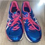 ASICS  Women's Blue and Pink Running Shoes Photo 2