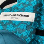 Amanda Uprichard Chantria Dress Eden Teal Jacquard Cutout Mini Dress Size M Photo 6