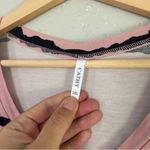 🦋 Pink and Black Striped Women's Top Casual Comfy Stretch Soft XXL Photo 2