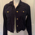Michael Kors  Cotton Short Navy Blue Jacket with Gold Buttons, Size M Photo 0